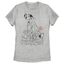 Women's One Hundred and One Dalmatians Dog Pile T-Shirt