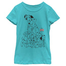 Girl's One Hundred and One Dalmatians Dog Pile T-Shirt