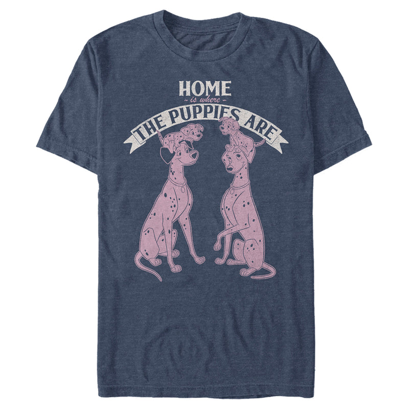 Men's One Hundred and One Dalmatians Home is Where the Puppies Are T-Shirt