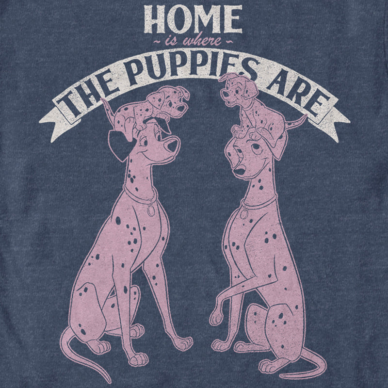 Men's One Hundred and One Dalmatians Home is Where the Puppies Are T-Shirt