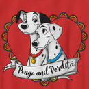 Boy's One Hundred and One Dalmatians Pongo and Perdita Heart Love T-Shirt