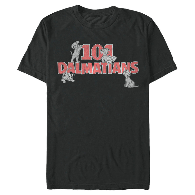 Men's One Hundred and One Dalmatians Distressed Red Logo T-Shirt