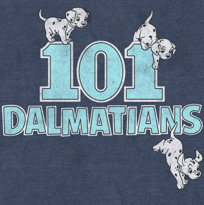 Men's One Hundred and One Dalmatians Distressed Puppy Logo T-Shirt