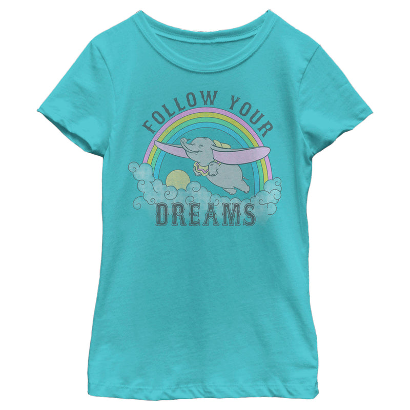 Girl's Dumbo Over the Rainbow T-Shirt