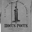 Junior's Hocus Pocus I Lit Black Flame Candle Cowl Neck Sweatshirt