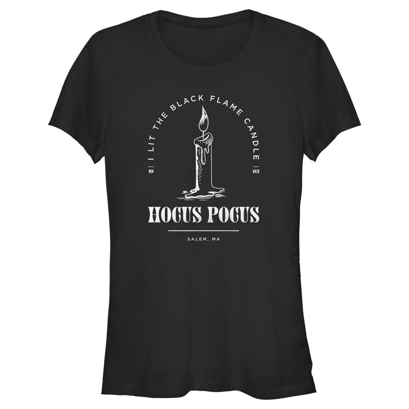 Junior's Hocus Pocus Lit Black Flame Candle T-Shirt