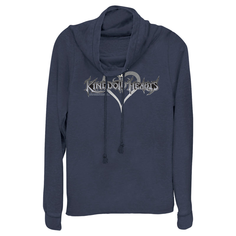 Junior's Kingdom Hearts 1 Game Logo Cowl Neck Sweatshirt