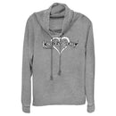 Junior's Kingdom Hearts 1 Sketch Logo Cowl Neck Sweatshirt