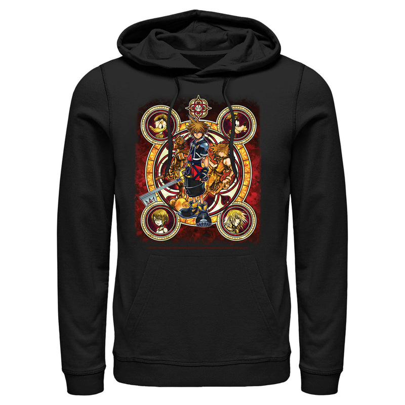 Men's Kingdom Hearts 2 Stained Glass Art Pull Over Hoodie