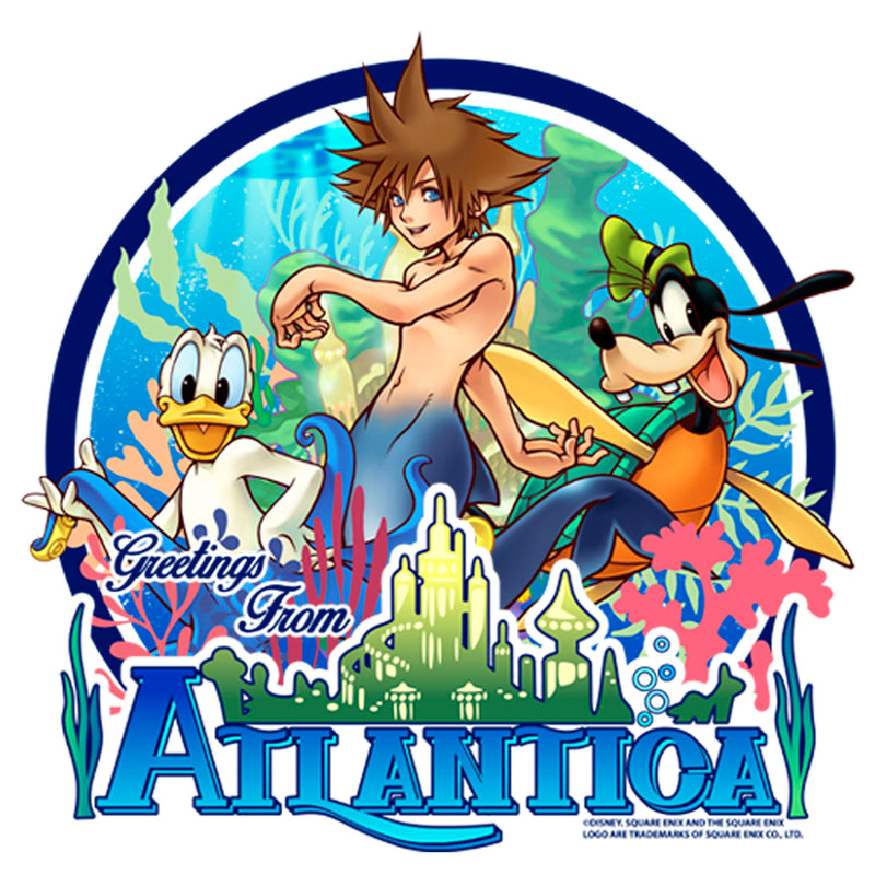 Junior's Kingdom Hearts 1 Mermen Friends From Atlantica T-Shirt