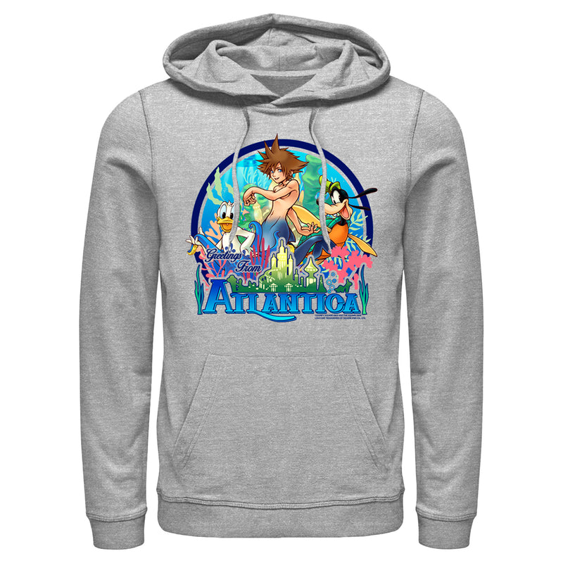 Men's Kingdom Hearts 1 Mermen Friends From Atlantica Pull Over Hoodie