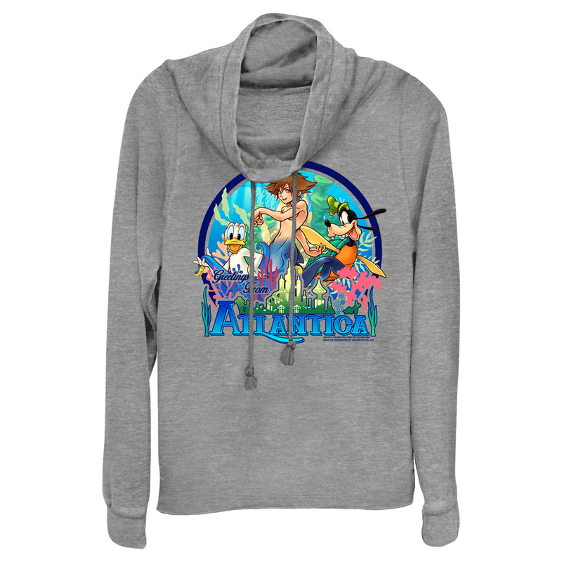 Junior's Kingdom Hearts 1 Mermen Friends From Atlantica Cowl Neck Sweatshirt