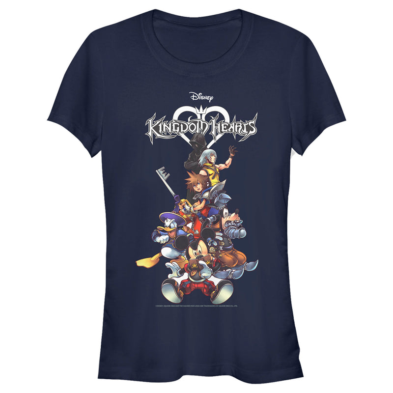 Junior's Kingdom Hearts Coded Box Art T-Shirt