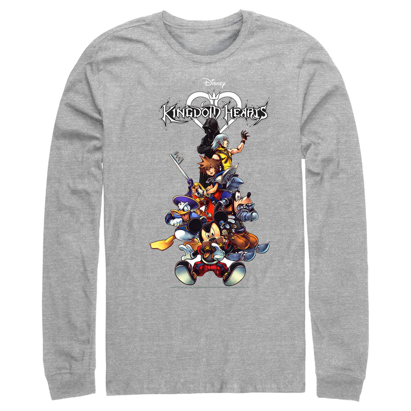 Men's Kingdom Hearts Coded Box Art Long Sleeve Shirt