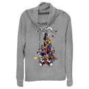 Junior's Kingdom Hearts Coded Box Art Cowl Neck Sweatshirt