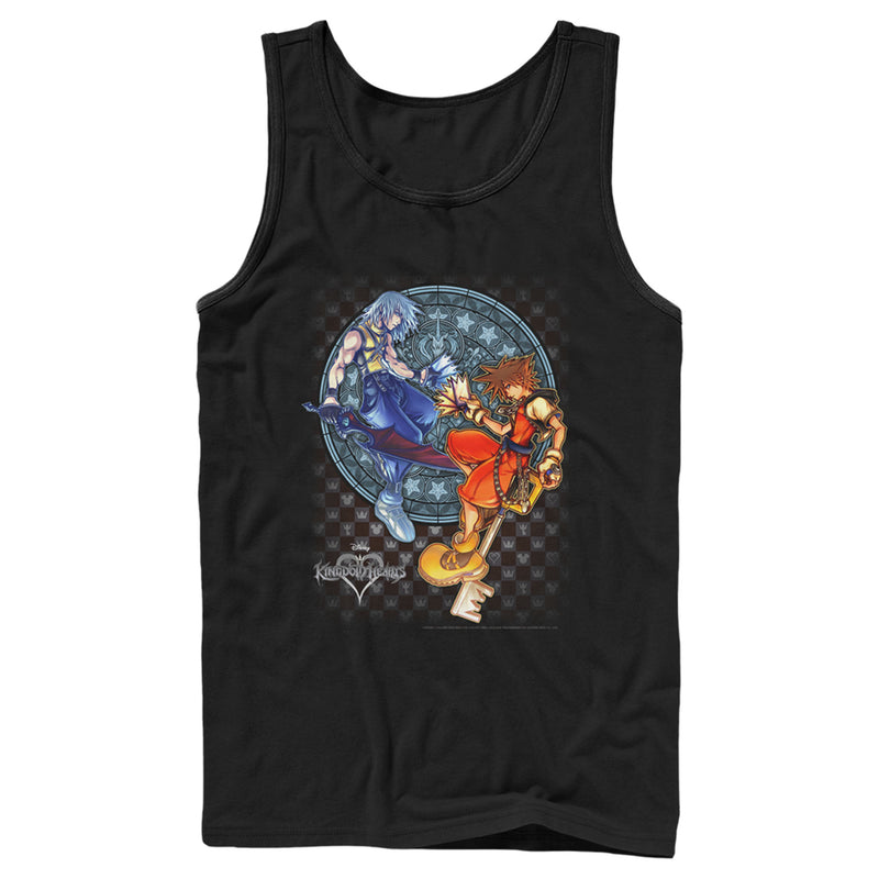 Men's Kingdom Hearts Chain of Memories Hero Duo Stained Glass Tank Top