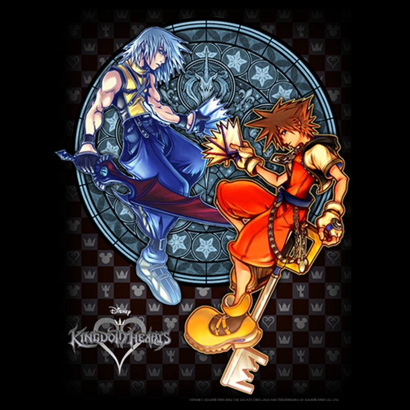Men's Kingdom Hearts Chain of Memories Hero Duo Stained Glass Tank Top
