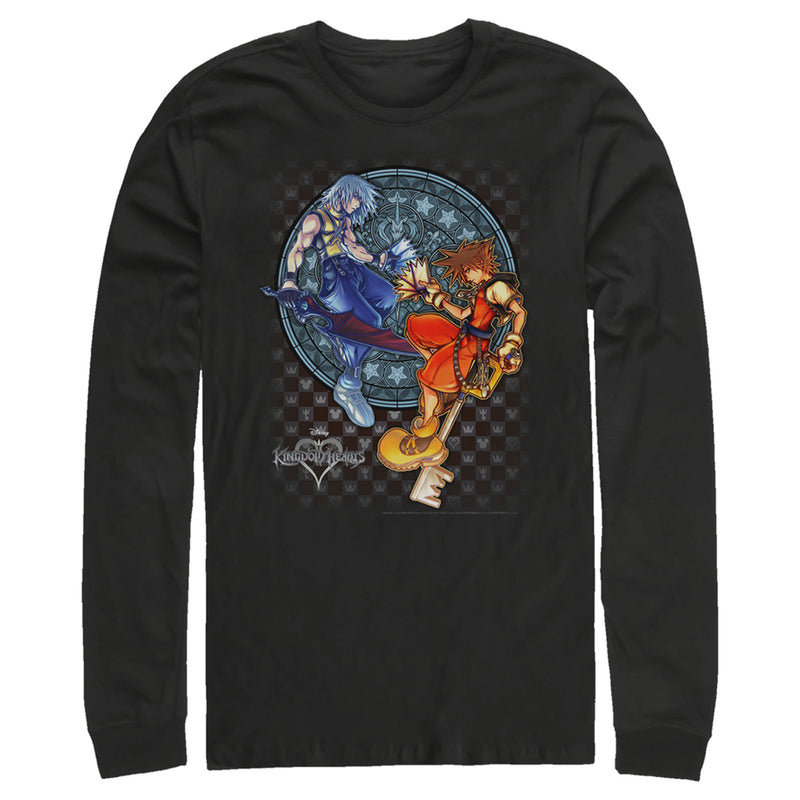 Men's Kingdom Hearts Chain of Memories Hero Duo Stained Glass Long Sleeve Shirt