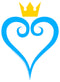 Junior's Kingdom Hearts 1 Blue Heart T-Shirt