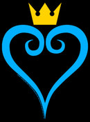 Junior's Kingdom Hearts 1 Blue Heart Cowl Neck Sweatshirt