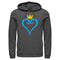 Men's Kingdom Hearts 1 Blue Heart Pull Over Hoodie