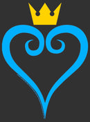 Men's Kingdom Hearts 1 Blue Heart Pull Over Hoodie