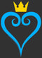 Men's Kingdom Hearts 1 Blue Heart Pull Over Hoodie