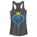 Junior's Kingdom Hearts 1 Blue Heart Racerback Tank Top