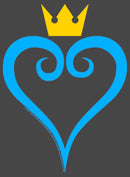 Junior's Kingdom Hearts 1 Blue Heart Racerback Tank Top