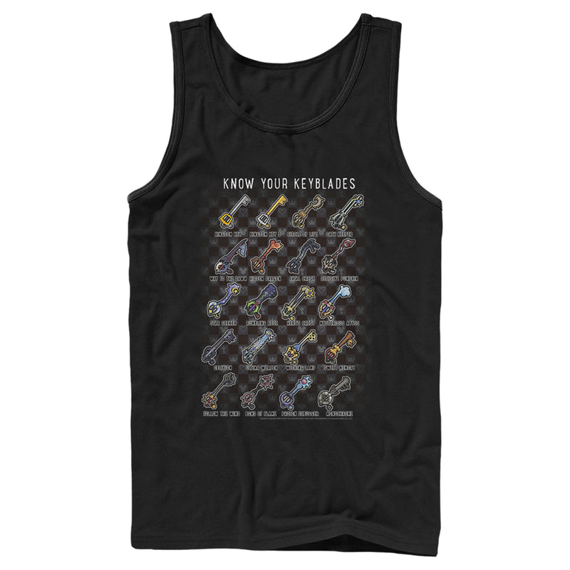 Men's Kingdom Hearts 2 Know your Keyblade Tank Top