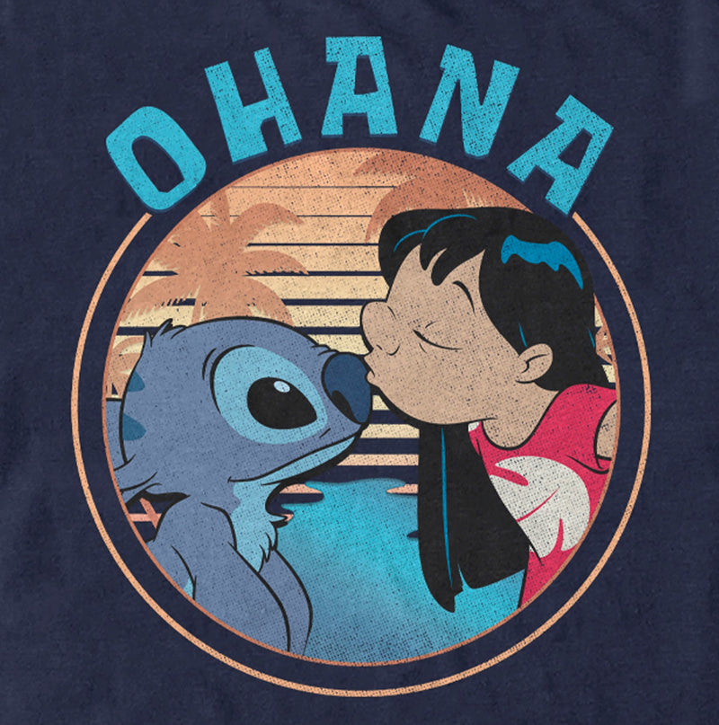 Men's Lilo & Stitch Ohana and a Kiss T-Shirt