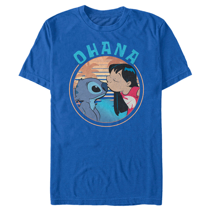 Men's Lilo & Stitch Ohana and a Kiss T-Shirt