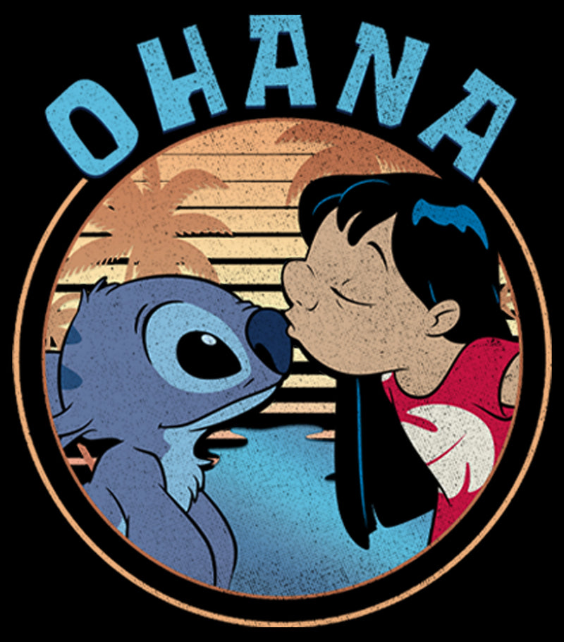 Boy's Lilo & Stitch Ohana and a Kiss Pull Over Hoodie