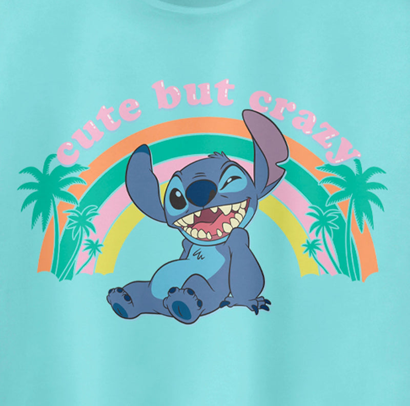 Junior's Lilo & Stitch Cute But Crazy Racerback Tank Top
