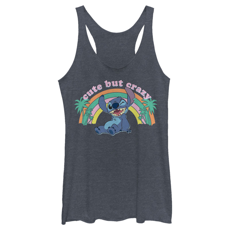 Women's Lilo & Stitch Cute But Crazy Racerback Tank Top