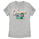 Women's Lilo & Stitch Rainbow Ohana Hula Dance T-Shirt