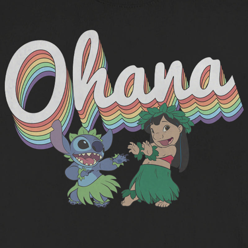 Men's Lilo & Stitch Rainbow Ohana Hula Dance Sweatshirt