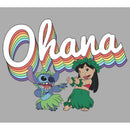 Boy's Lilo & Stitch Rainbow Ohana Hula Dance T-Shirt