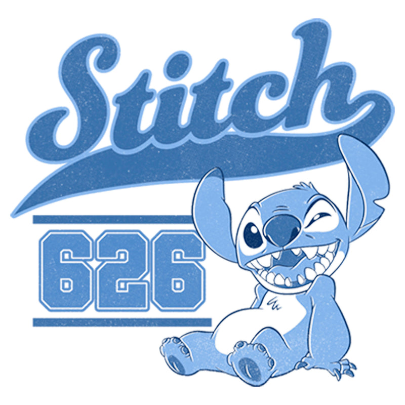 Junior's Lilo & Stitch White Collegiate 626 T-Shirt