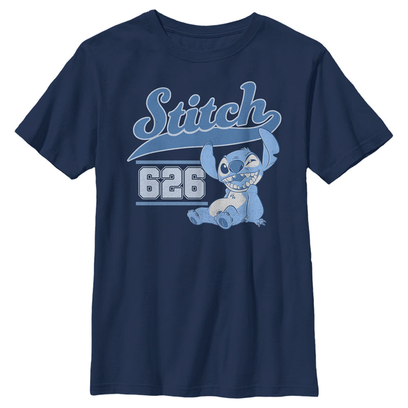 Boy's Lilo & Stitch Navy Collegiate 626 T-Shirt