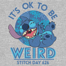 Men's Lilo & Stitch It's Ok to Be Weird Stitch Day 626 T-Shirt