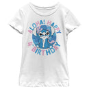 Girl's Lilo & Stitch Aloha! Happy 4th Birthday T-Shirt