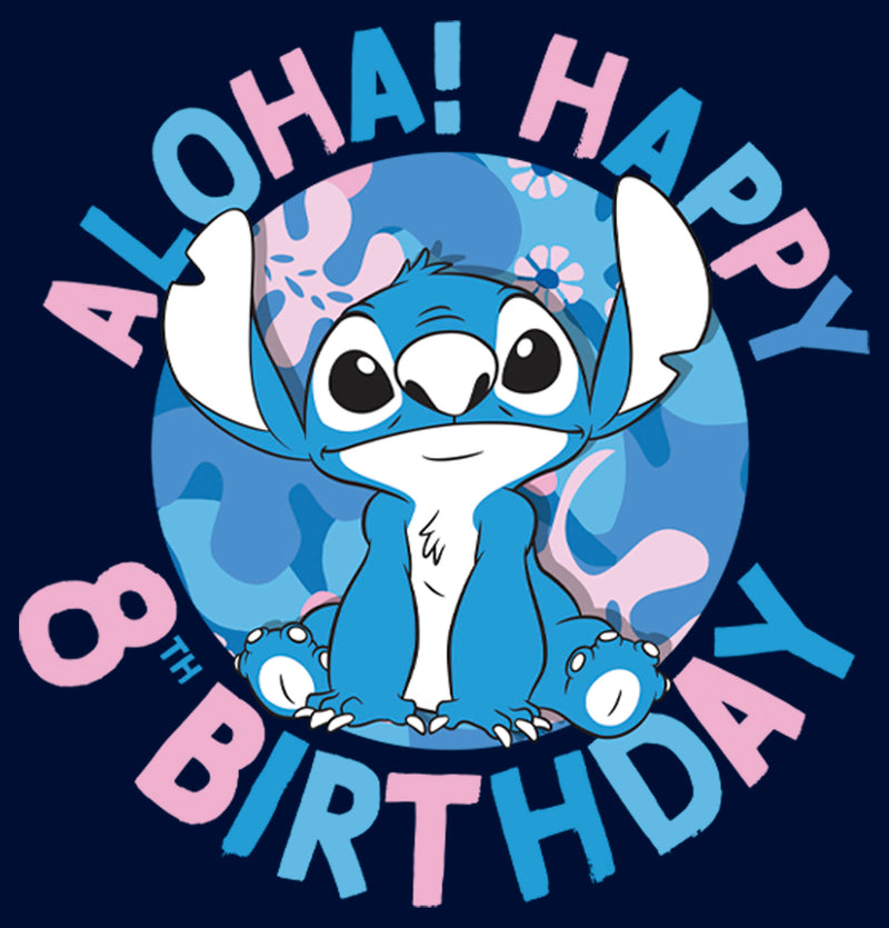 Boy's Lilo & Stitch Aloha! Happy 8th Birthday T-Shirt