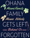 Boy's Lilo & Stitch Stylized Ohana means Family Quote T-Shirt