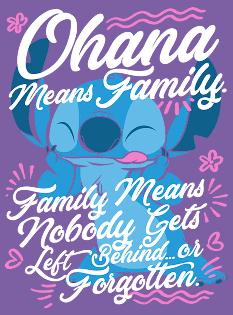 Junior's Lilo & Stitch Ohana Means Family T-Shirt