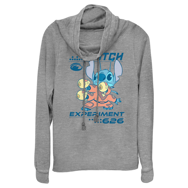 Junior's Lilo & Stitch Armed and Ready Cowl Neck Sweatshirt