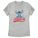 Women's Lilo & Stitch Red, White, and Blue Stars T-Shirt