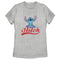 Women's Lilo & Stitch Red, White, and Blue Stars T-Shirt