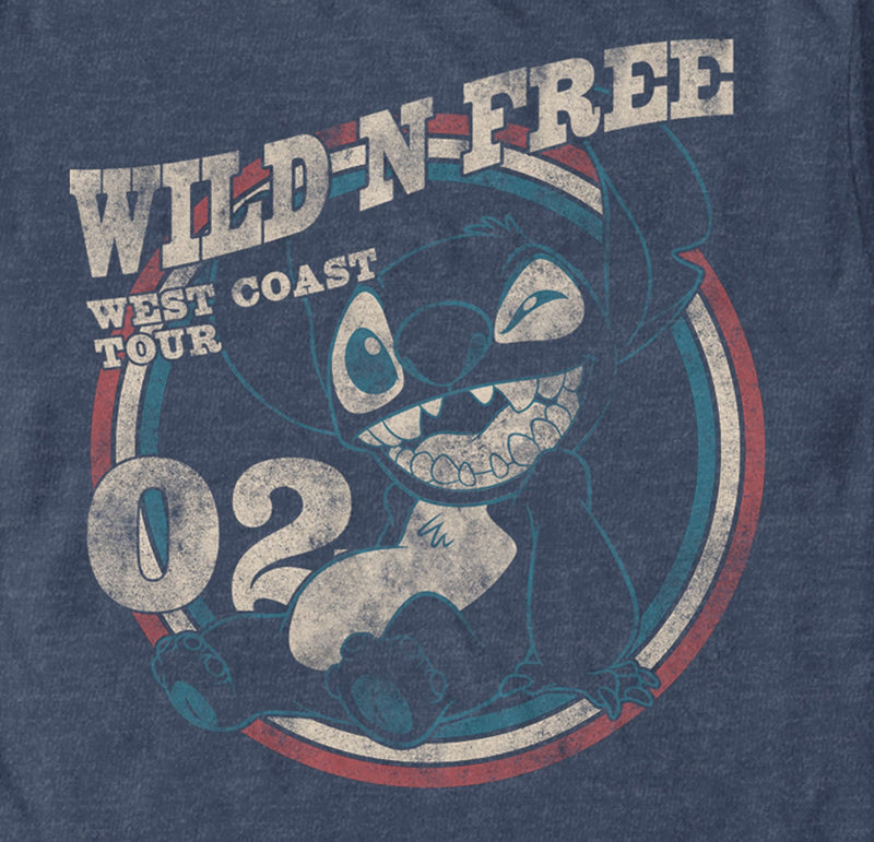Men's Lilo & Stitch Wild and Free Distressed T-Shirt