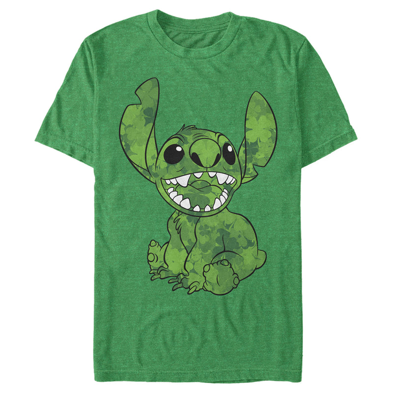 Men's Lilo & Stitch Four-Leaf Clover Fill T-Shirt